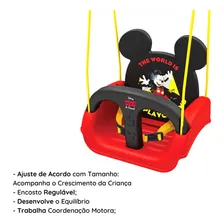 Balanço infantil Mickey Mouse Xalingo 19798 cor vermelho e preto Foto mini 3