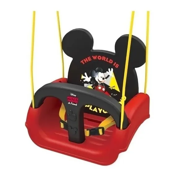 Balanço infantil Mickey Mouse Xalingo 19798 cor vermelho e preto Foto 1