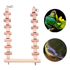 Balanço Para Papagaio Brinquedo Para Viveiro Aves Pássaros Cor Natural Foto  mini 1