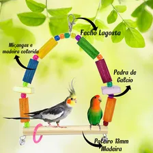 Balanço Poleiro Calopsita Periquito +bica Bica Foto mini 4