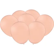 Balão Bexiga Tamanho 9 Salmão 25 Unidades Arco P/ Foto  mini 1