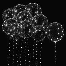 Balao Bubble Transparente Led Frio Branco Festa Kit C/10 Foto mini 2