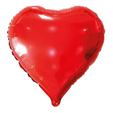 Balão Metalizado 18 Grande Coração Vermelho 45cm Festa Foto  mini 1