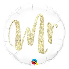 Balão Metalizado Casamento Mr Qualatex 1 Unidade Foto  mini 1