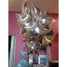 Balão Metalizado Estrela Prata 22pol =55cm 10 Balões Foto mini  2