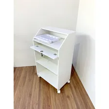 Balcão Caixa Gaveta Fechadura 100% Mdf Lojas Cor Branco Foto mini 4