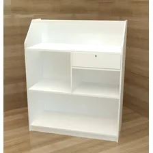 Balcão Caixa Vitrine Prateleiras Mdf Loja, Pet Cor Branco Foto mini 4