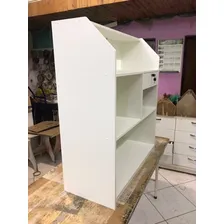 Balcão Caixa Vitrine Prateleiras Mdf Loja, Pet Cor Branco Foto mini  3
