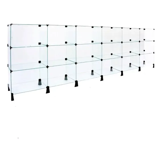 Balcao De Atendimento Vidro Para Lojas 3,00 X 1,00 X 0,30 Cor Preto Foto 1