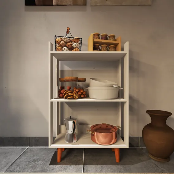 Balcão De Cozinha Armário Compacto Movlar -  Cor Branco Foto 1