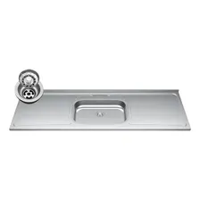 Balcão Gabinete Com Pia Inox 160cm Arkansas Branco Lumil Foto mini 4