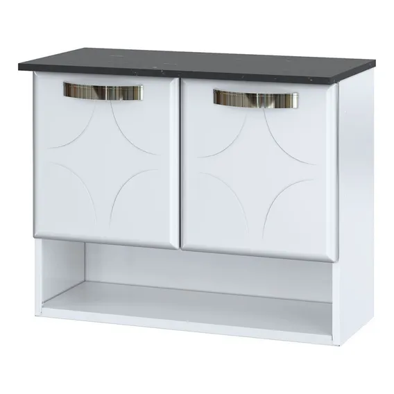 Balcão Gabinete Para Banheiro Em Aço Rubi 2 Portas Foto 1