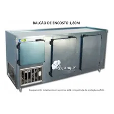 Balcão Refrigerado De Encosto 1.80mt Refrigel Aço Inox 110v Foto mini  2