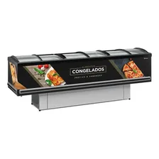 Balcao Refrigerado Gesv290c Preto Vidro Curvo 220v Gelopar Foto  mini 1