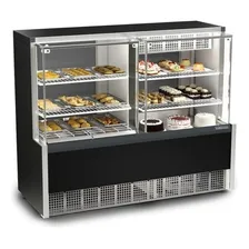 Balcao Vitrine Quente/fria Aurora Gqea-140r Preta Gelopar 110v Foto mini 1