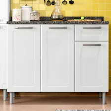 BalcĂŁo Aço 105cm C/tampo 3pts 6112 MĂșltipla Bertolini Branco Foto mini 2
