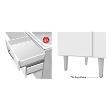 Balcão Armário Cozinha Gabinete Pia 150cm Lisboa Branco Bp Foto mini 3