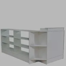 Balcão Caixa Balcão Vitrine 100% Mdf Cor Branco Suprema Moveis Foto mini 1