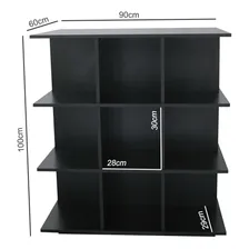 Balcão Central Com Nichos Para Loja Comércio - Modular Cor Preto Foto mini 4