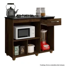 BalcĂŁo Cooktop 5 Bocas Violeta Basculante IpĂȘ - Kaiki MĂłveis Cor Marrom Foto mini 4