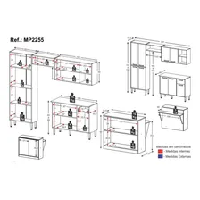 Balcão Cozinha Multimóveis Com Bancada Mp2255 Moderno Cor Branco Foto mini  3