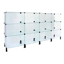 Balcão De Atendimento Em Vidro Com 12 Nichos 30x40 Cor Preto Foto mini 1