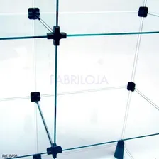 Balcão De Vidro Temperado Modulado 80 X 100 X 0,30 - 06 Divs Cor Transparente Foto mini 3