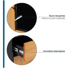 Balcão Em Madeira E Mdf Eclipse Artemobili Cor Preto/mel Foto mini 3