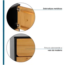 Balcão Em Madeira E Mdf Eclipse Artemobili Cor Preto/mel Foto mini 4