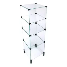 Balcão Em Vidro Lojas Em 0,40 X 1,30 X 0,30 Cor Preto Foto mini 1