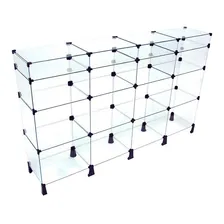 Balcão Em Vidro Para Loja Multiuso 1,60 X 1,00 X 0,30 Cor Preto Foto mini 1