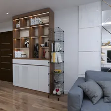 Balcão Estante Aramada Aço Expositor Colmeia 6 Nichos 40cm Cor Tela Preta Com Conectivo Preto Foto mini  2
