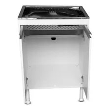 Balcão Lavanderia 100% Mdf Com Tanque De Inox Grande Cor Branco Foto mini 3