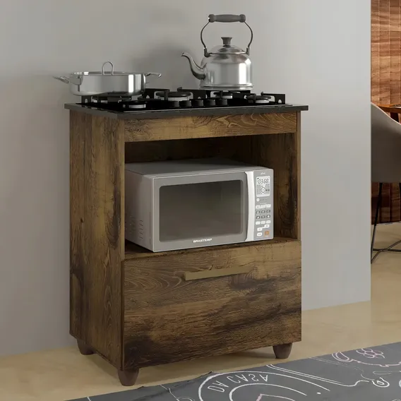 Balcão Para Cooktop E Forno 1 Gaveta Smart Siena Ehwt Foto 1