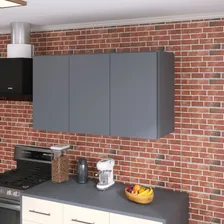 Balc茫o Parede 3 Portas Multiuso Banheiros Armazenamento Cor do m贸vel Preto Foto mini 3