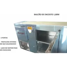 Balcão Refrigerado De Encosto 1.80mt Refrigel Aço Inox 110v Foto mini 4