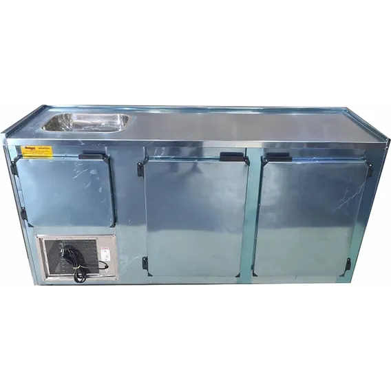 Balcão Refrigerado De Encosto 2.00 Em Aço Com Cuba 220V Foto 1