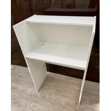 Balcão Reto Atendimento Recepção Caixa Vallet Em Mdf 100% Br Cor Branco Foto mini 4