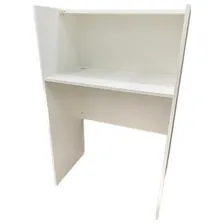 Balcão Reto Atendimento Recepção Caixa Vallet Em Mdf 100% Br Cor Branco Foto mini 1