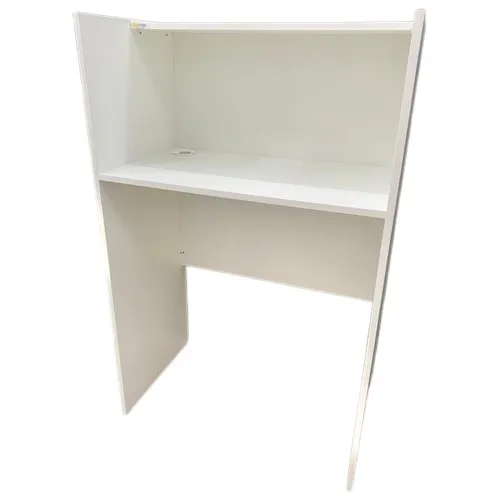 Balcão Reto Atendimento Recepção Caixa Vallet Em Mdf 100% Br Cor Branco Foto 1