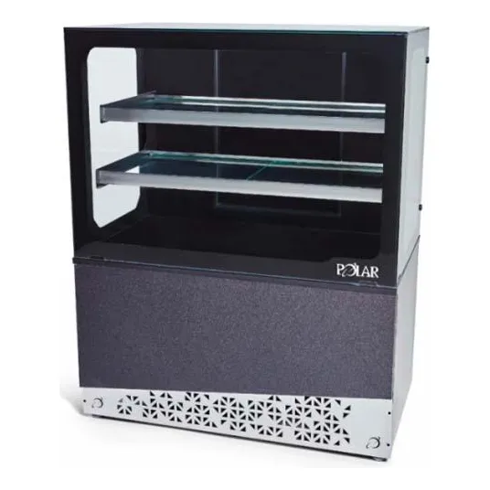Balcão Vitrine Seca Vidro Reto Black Polar 1 Metro Foto 1