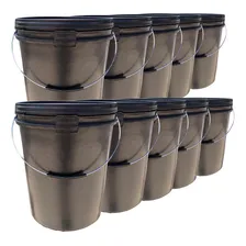 Balde 20l Para Pedreiro - Kit 10 Pças Cor Preto Foto mini 1