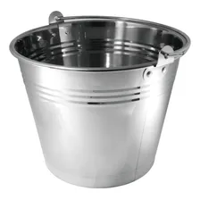 Balde 6 Litros Em Aço Inox Cerveja Bebida Gelo Ke Home Cor Prateado Liso Foto mini 2