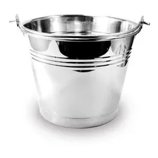 Balde 6 Litros Em Aço Inox Cerveja Bebida Gelo Ke Home Cor Prateado Liso Foto mini 1