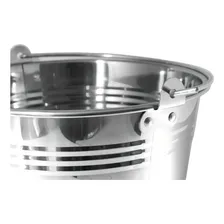 Balde 6 Litros Em Aço Inox Cerveja Bebida Gelo Ke Home Cor Prateado Liso Foto mini 3