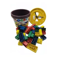 Balde Blocos Montar 36 Peças Brinquedo Educativo Infantil Foto mini 1
