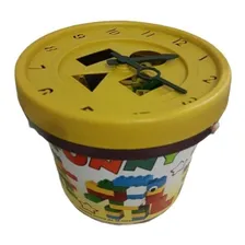 Balde Blocos Montar 36 Peças Brinquedo Educativo Infantil Foto mini 2