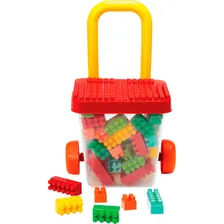 Balde Carrinho De Puxar Com 50 Blocos 5032 - Gulliver Foto mini 2