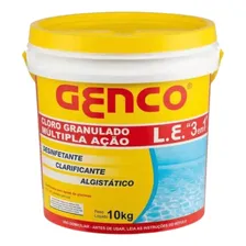 Balde Cloro Genco Para Piscina 10k 3x1 Granulado Multi Ação Foto  mini 1