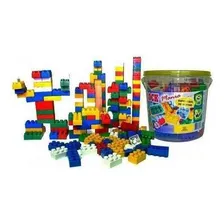 Balde De Blocos De Montar Com 104 Peças Brinquedo Educativo Foto mini 1